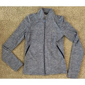 Lacoste Sport women's Pullover 1/4 Zip Size 36/Small Navy Blue Stretchy
